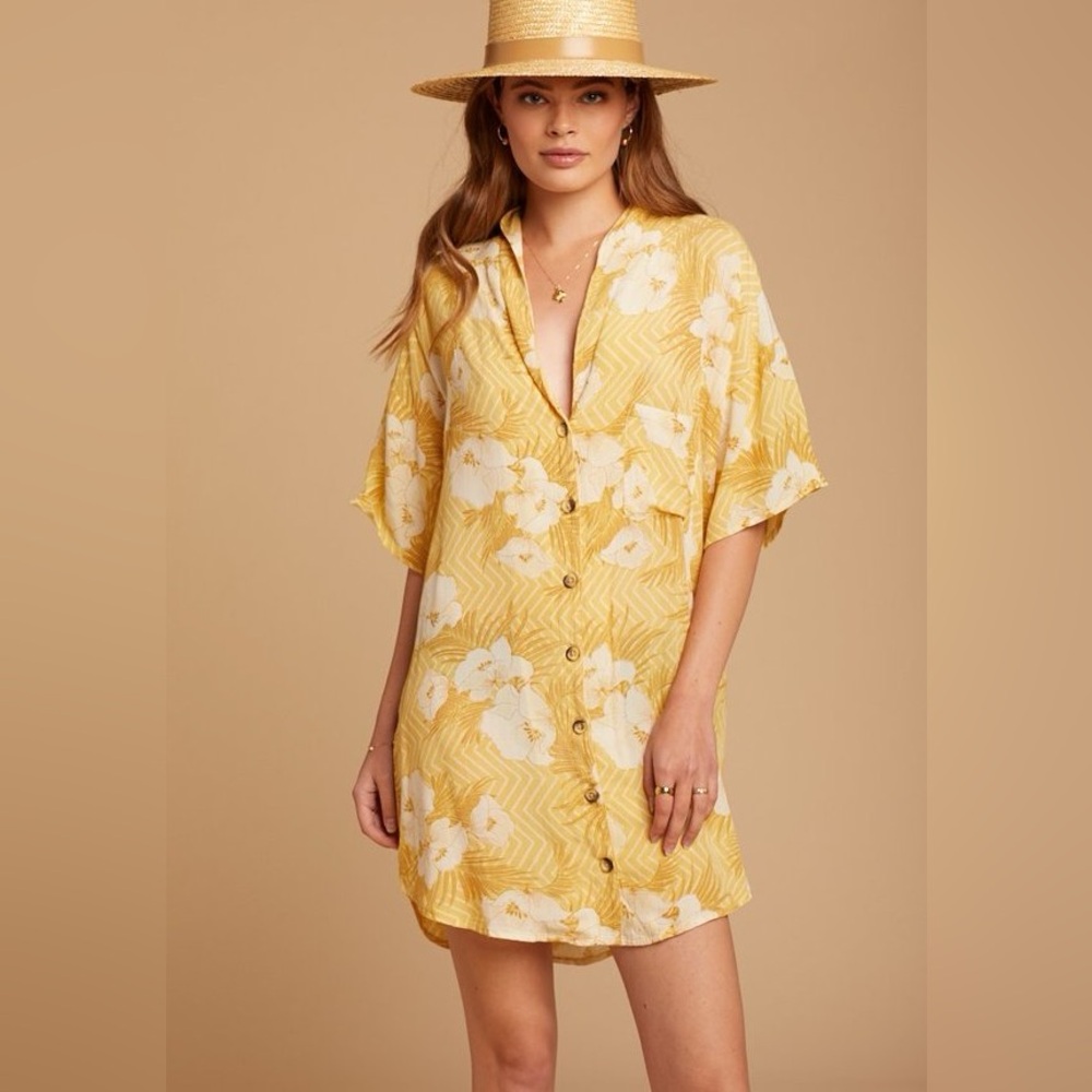 Amuse Society Island Oasis Dress Ginger Floral Print XS